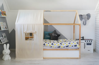 Montessori Bed Canopy - Ivory One-Piece Drape