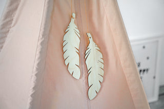 Peach Ruffle Teepee Tent for Kids | Handmade Cotton Indoor Play Tent