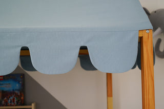 IKEA Kura Bed Canopy - Steel Blue Scallop Edge, Teflon Duck Cotton