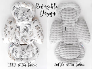 Mamaroo Cover and Insert Set - Gray Botanical Cotton and Waffle