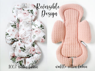 Mamaroo Swing Cover and Insert - Dusty Rose Waffle and Floral Cotton