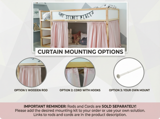 Curtains for IKEA KURA Bunk Bed - Multi-Layer Ruffle Cotton