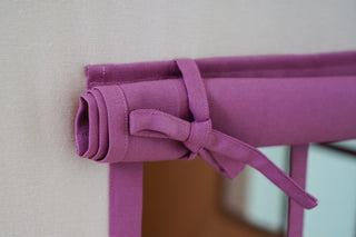 IKEA KURA Bunk Bed Curtains - Peach and Raspberry Teflon Playhouse with Door and Window