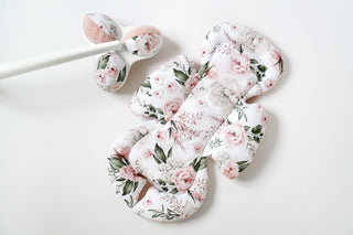Mamaroo Swing Cover and Insert - Dusty Rose Waffle and Floral Cotton