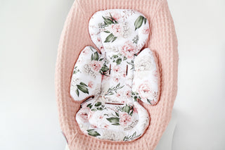 Mamaroo Swing Cover and Insert - Dusty Rose Waffle and Floral Cotton