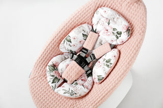 Mamaroo Swing Cover and Insert - Dusty Rose Waffle and Floral Cotton