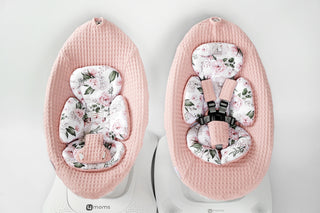 Mamaroo Swing Cover and Insert - Dusty Rose Waffle and Floral Cotton