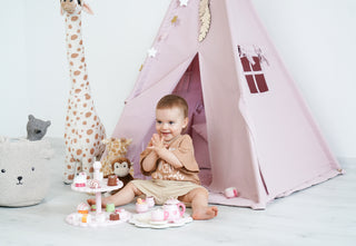 Pink Kids Teepee Tent | Handmade Cotton Play Tent for Girls