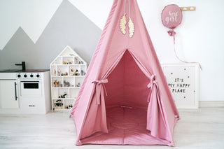 Raspberry Girls Teepee Tent | Large 5-Pole Handmade Indoor Play Tent