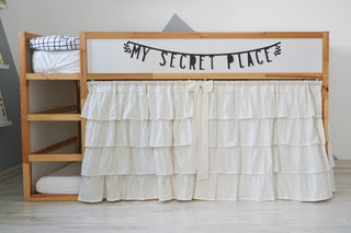 Curtains for IKEA KURA Bunk Bed - Multi-Layer Ruffle Cotton