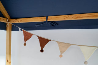 Kids Bed Canopy - Navy Blue Roof for Montessori House Bed