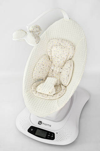 Mamaroo Newborn Insert - Daisy Cotton and Waffle Fabric