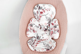 4moms Mamaroo Newborn Insert - Burgundy Eucalyptus and Dusty Rose Waffle