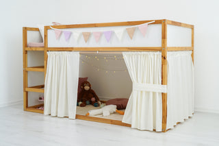IKEA KURA Bed Curtains – Ivory Cotton
