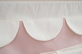 IKEA KURA Bunk Bed Curtains with Scallop Trim - Blush Pink, Ready to Hang