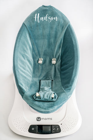 Mamaroo Seat Cover - Teal Minky Velvet