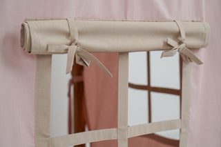 Curtains for IKEA KURA Bunk Bed with Pompoms - Blush Pink, Ready to Hang