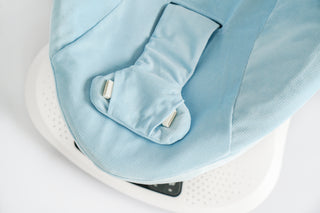 Mamaroo Cover and Insert - Rainbow Cotton and Blue Minky Velvet