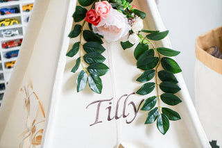 Raspberry Girls Teepee Tent | Large 5-Pole Handmade Indoor Play Tent