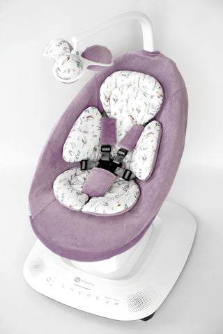 Mamaroo Newborn Insert - Bunny Floral Cotton and Lavender Minky Velvet