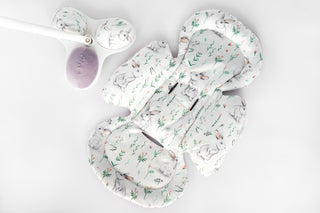 Mamaroo Newborn Insert - Bunny Floral Cotton and Lavender Minky Velvet