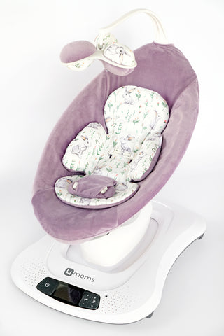 Mamaroo Newborn Insert - Bunny Floral Cotton and Lavender Minky Velvet