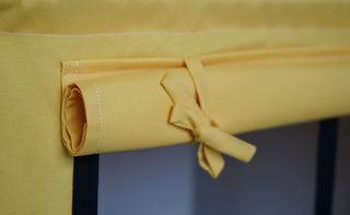 IKEA Kura Bunk Bed Curtains - School Bus Yellow Playhouse with Roll-Up Windows and Door