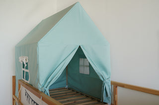 IKEA Kura Bed Tent - Tiffany Blue Teflon Canopy, 4-in-1 Sleep and Play Solution