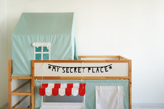 IKEA Kura Bed Tent - Tiffany Blue Teflon Canopy, 4-in-1 Sleep and Play Solution