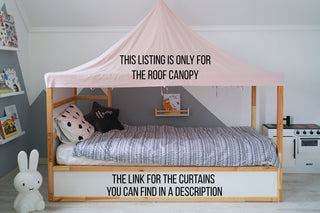 Kids Bed Canopy - Baby Pink for IKEA Kura Floor Bed