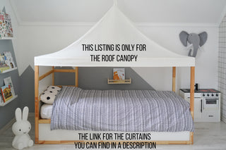 Kura Bed Tent - Ivory White, Clean Edge
