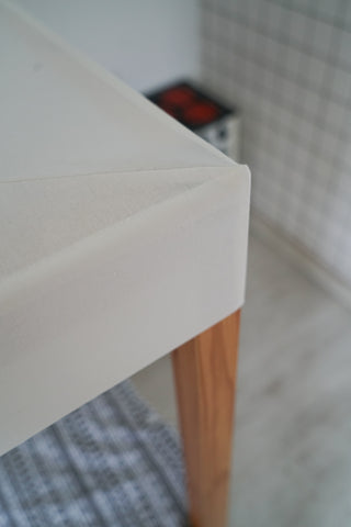 Kura Bed Tent - Ivory White, Clean Edge