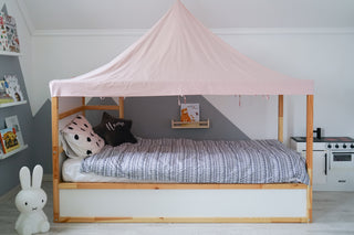 Kids Bed Canopy - Baby Pink for IKEA Kura Floor Bed