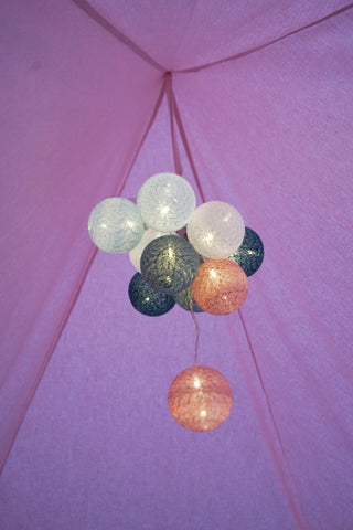Kids Bed Canopy - Blush Pink with Ruffle Edge