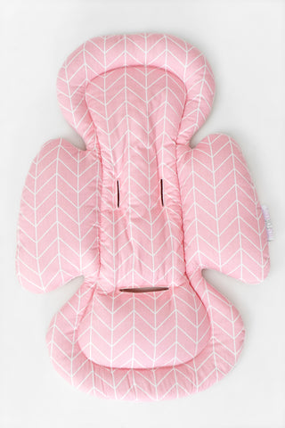 Mamaroo Newborn Cover and Insert - Pink Geometric Cotton and Minky Velvet