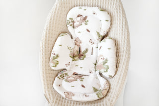 4moms Mamaroo Infant Insert - Woodland Animals Cotton and Beige Waffle