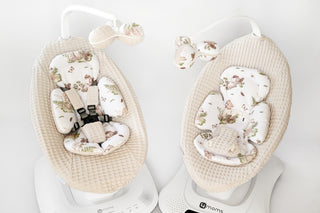 4moms Mamaroo Infant Insert - Woodland Animals Cotton and Beige Waffle