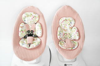 Mamaroo Swing Cover and Insert - Dusty Rose Waffle and Floral Butterfly