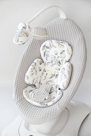 Mamaroo Cover and Insert Set - Gray Botanical Cotton and Waffle