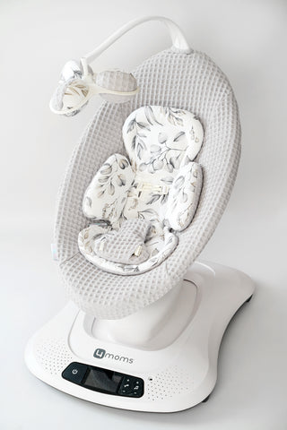 Mamaroo Cover and Insert Set - Gray Botanical Cotton and Waffle