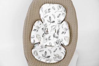 Mamaroo Swing Infant Insert - Gray Botanical Cotton and Brown Waffle