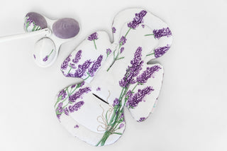 Mamaroo Seat Cover and Insert - Lavender Botanical Cotton and Lilac Minky Velvet