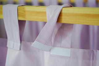 IKEA KURA Floor Bed Curtains - Lilac Cotton Full-Length Tab Top