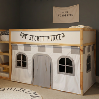 IKEA KURA Bunk Bed Curtains - Castle and Knight Roleplay for Boys