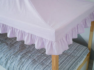 IKEA Kura Floor Bed Canopy - Lavender with Ruffle Edge