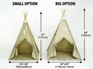 Eucalyptus Kids Teepee Tent | Handmade Cotton Indoor Play Tent