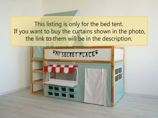 IKEA Kura Bed Tent - Tiffany Blue Teflon Canopy, 4-in-1 Sleep and Play Solution