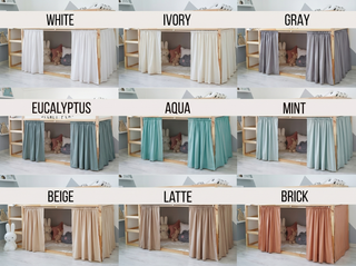 IKEA KURA Bed Curtains – Ivory Cotton