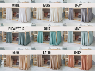 Curtains for IKEA KURA Bunk Bed - Multi-Layer Ruffle Cotton