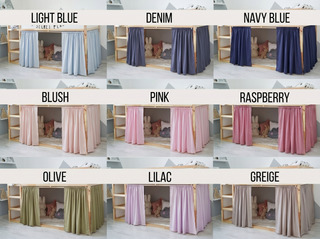IKEA KURA Bed Curtains – Ivory Cotton